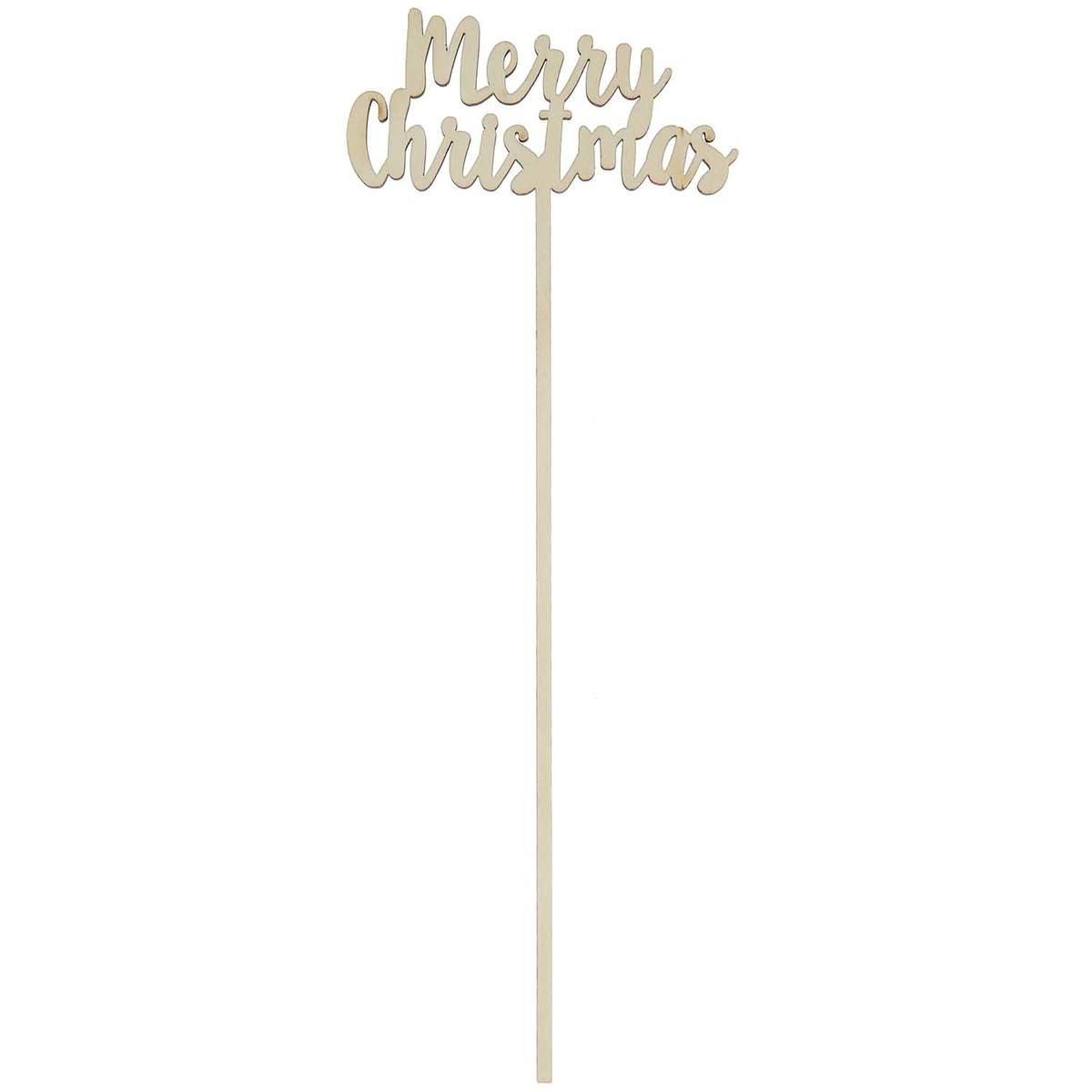 Deco wooden stick - Merry Christmas